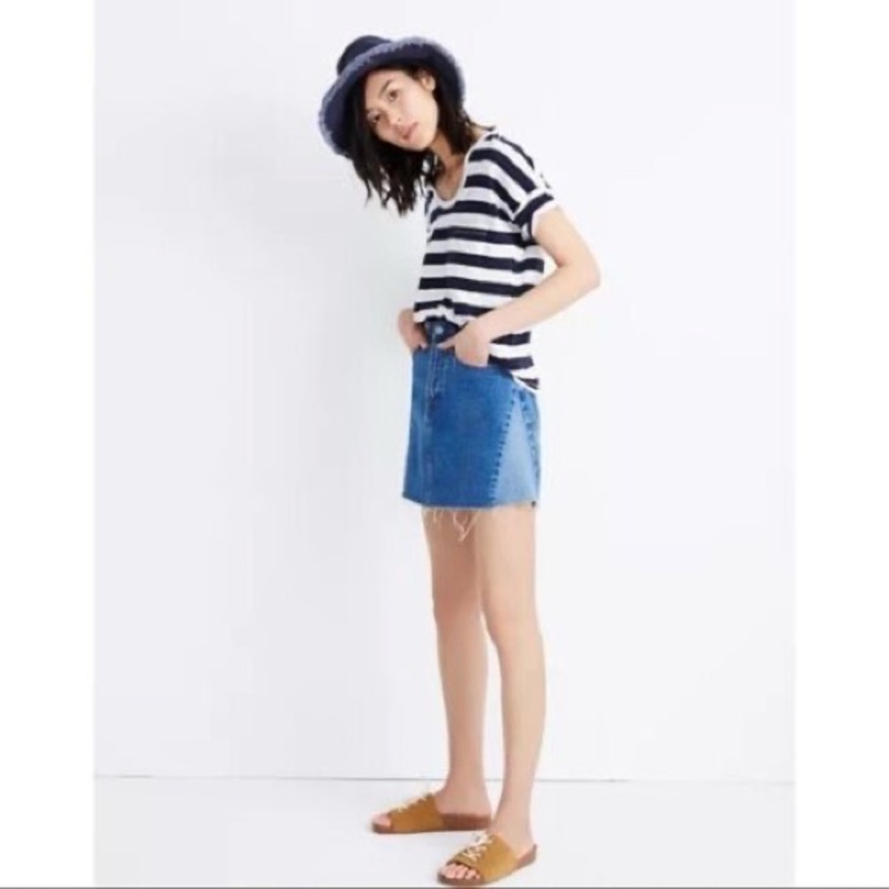 Madewell 2-Tone Denim Skirt